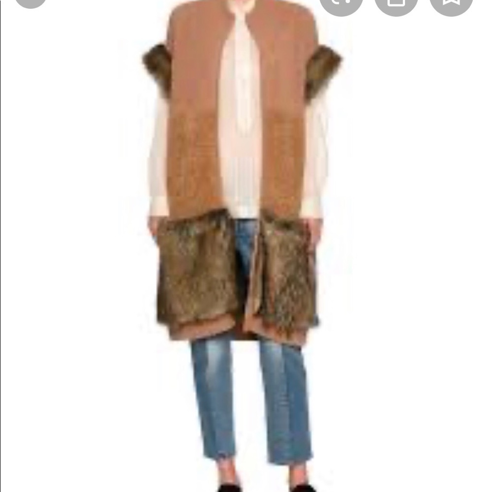 New Stella McCartney Faux Fur wool vest